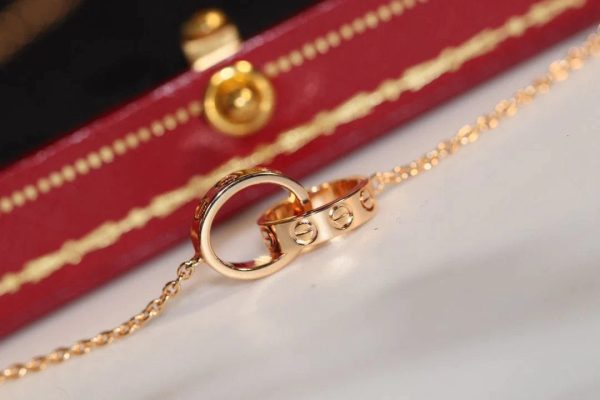 Love Necklace Pink Gold And Silver