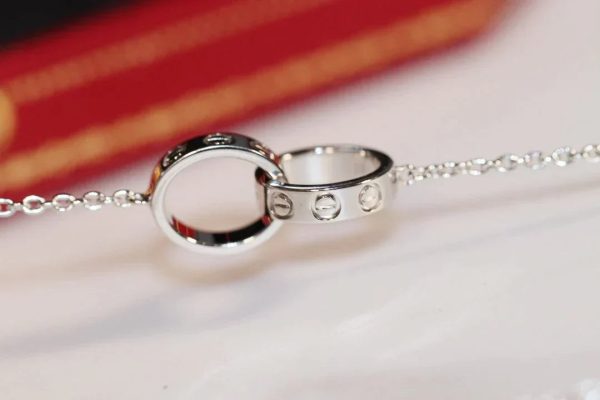 Love Necklace Pink Gold And Silver