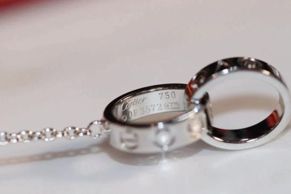Love Necklace Pink Gold And Silver