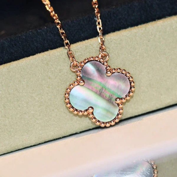Clover Mop Pink Gold Necklace