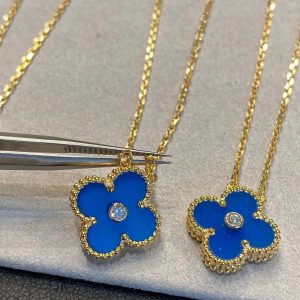 Clover Necklace Gold Diamond