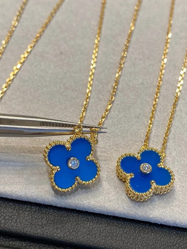 Clover Necklace Gold Diamond