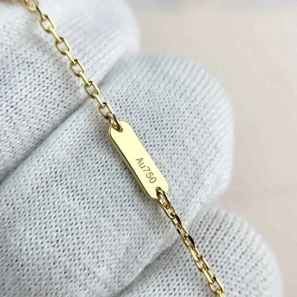 Clover Pendant Pink Mop Gold Necklace