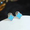 Clover Medium Gold Mop Stud Earrings