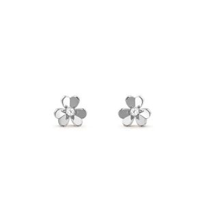 Frivole Mini Silver Flower Earrings