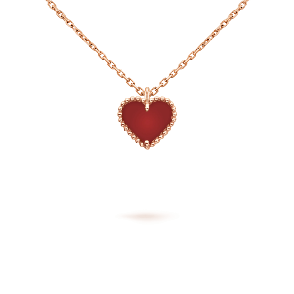 Sweet Clover Carnelian Heart Necklace