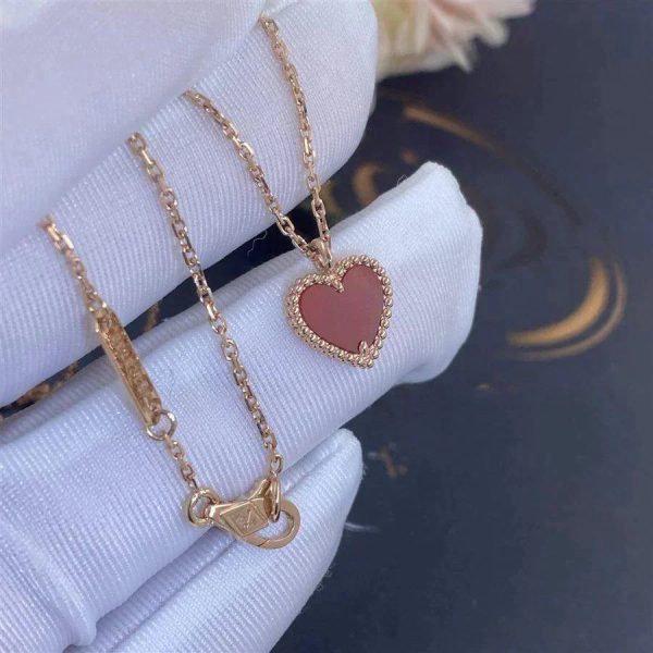 Sweet Clover Carnelian Heart Necklace