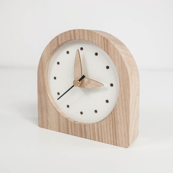 Desk clock Table clock Mechanical clock Wooden clock Boyfriend gift ideas Office desk accessories