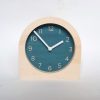 Green Stone Desk Clock From Hurdal Norway, Handmade Hornfels Rock Clock With Golden Details, Unique Rustic Home Office Decor
