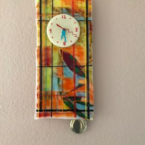 Tiffany Pendulum Glass Wall Clock