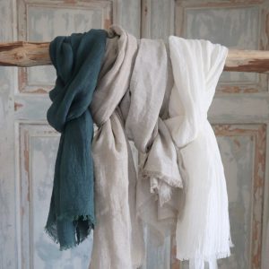 Natural linen scarf – Soft scarf – Men’s scarf – Women’s scarf – Unisex scarf – Gift for her – Handmade soft linen scarves