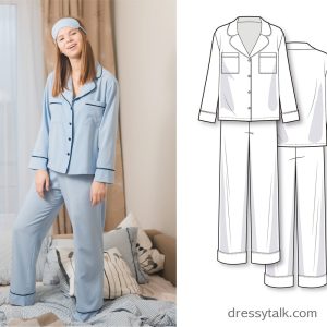 Pajama Sewing Pattern – Sleepwear Patterns – Women’s PDF Sewing Patterns – PDF Pajama Patterns – Pj Pattern – Pj Shorts Pants Pattern