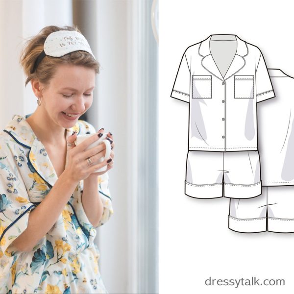 Pajama Sewing Pattern – Sleepwear Patterns – Women’s PDF Sewing Patterns – PDF Pajama Patterns – Pj Pattern – Pj Shorts Sorts Pattern