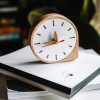 Bird Tree Wooden Desk Clock with Numbers. Unique colourful cute pretty modern silent analog mantle clock for kitchen, living room or bedroom