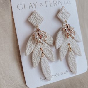 Handmade Polymer Clay Earrings, Clay Earrings, Bride Accessories, Bride Earrings, Statement Earrings, Wedding Statement Earrings, Earrings