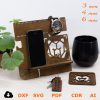 Adjustable Cell Phone stand SVG, phone holder SVG, dxf, pdf, ai, phone organizer, dock station, cricut, glowforge, png, dxf, pdf, svg, ai