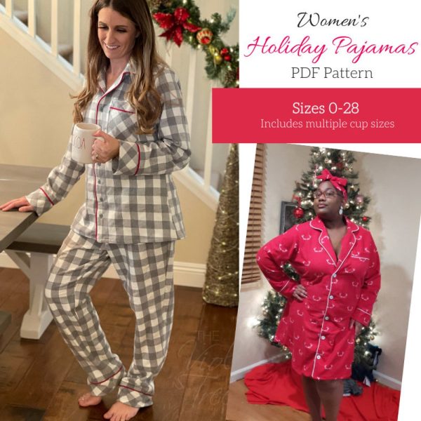 Women’s Holiday Pajamas PDF Pattern
