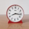 Handmade Concrete Table Clock – Burgundy Desk Clock for Office, Bedroom & Kitchen – Modern Minimalist Tabletop Clock – Unique Gift for Him