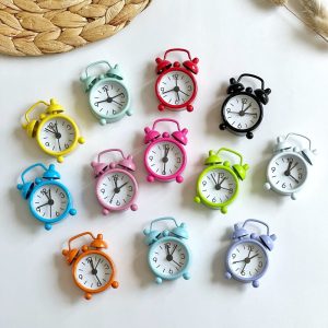 Mini Clock | Mini Alarm Clock | Miniature Alarm Clock | Vintage Style Clock | Retro Table Clock Small Alarm Clock | Portable Travel Clock