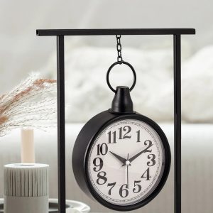 Decorative Metal Table Clock, Elegant and Functional Desktop Clock, Handcrafted Desktop Clock, Decorative Desktop Clock, Home Gifts