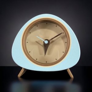 Pastel Blue, Mid Century Modern Desk and Table Clock | Unique Decor for Home, Office, Bookshelf, Bedside, Gift