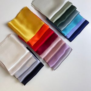 100% Mulberry Silk,Pure Silk Solid Color Square Scarf 53cm/21”, 65cm/25”,Gift for Her