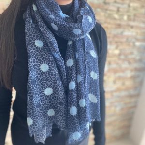Women’s Scarf 100% Wool Étamine with Print