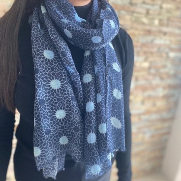 Women’s Scarf 100% Wool Étamine with Print