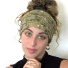 Exclusive women’s scarf made of 100% linen, women’s natural floral scarf 45x195cm “Nature”, summer scarves