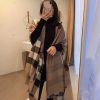 Bohemian Olive Floral Scarf for Women Scarves for Fall Winter Shawl Wrap, Christmas scarf，Gift for her