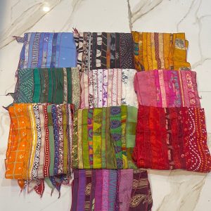 Handmade Patchwork Silk Sari Scarves – Wholesale Lot  Indian Multi Layer Colorful Summer Scarf