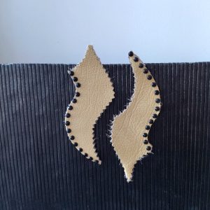 Big earrings – studs, genuine leather earrings, fashion earrings, handmade earrings, woman’s earrings, fashion accessories, gift for her