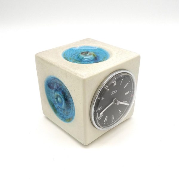 Stunning Mid Century minimalist Ceramic Desk Clock By Diehl