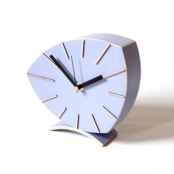 Desk Clock wood Lavender , silent / NO TICKING mechanism, Unique Tabletop clock – Wedding gift, Violet home decor,Xmas gift for Mom