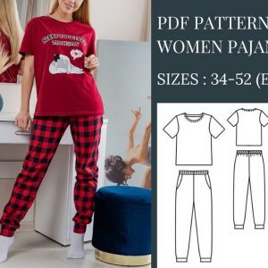 PDF Pajamas Patterns Women’s Pajama Pattern Sewing Pattern Loungewear Patterns Sleepwear Patterns Pj Pattern Christmas Pajamas Patterns