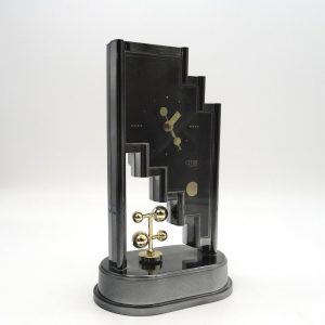 Rare Postmodern Pendulum desk clock Neo Art Deco by Citizen