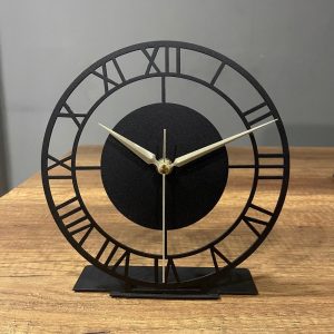 Tabletop Metal Office Clock, Modern Desktop Clock, Best Office Clock, New Business Gift, Home Office Decor, Metal Desk Clock, Silent Clock