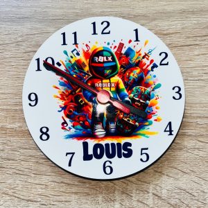 Personalised Wall Clock – Gaming Design. Made to order.