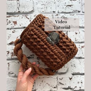 Crochet bag pattern, comprehensive video tutorial on handmade bag, step by step course, diy handcrafted purse, unique holiday gift idea