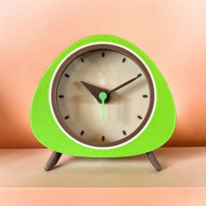 Green, Mid Century Modern Desk and Table Clock | Unique Decor for Home, Office, Bookshelf, Bedside, Gift