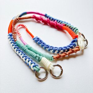 Phone Crossbody Strap Set Turquoise Blue Pink  – Two Piece Macrame Lanyard for Bags Purses & Cameras