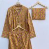 Thanksgiving Sale Long PJ Set in Peacock Print Hand Block Print Cotton Pajamas with Long Pj Set Summer Pjs Loungewear In Wholesale Prices