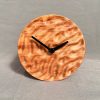 Modern LED Mirror Clock with Wooden Stand, Roman Numerals Clock, USB Powered, Stylish Tabletop Decor, Minimalist Desk Clock, Wedding Gift
