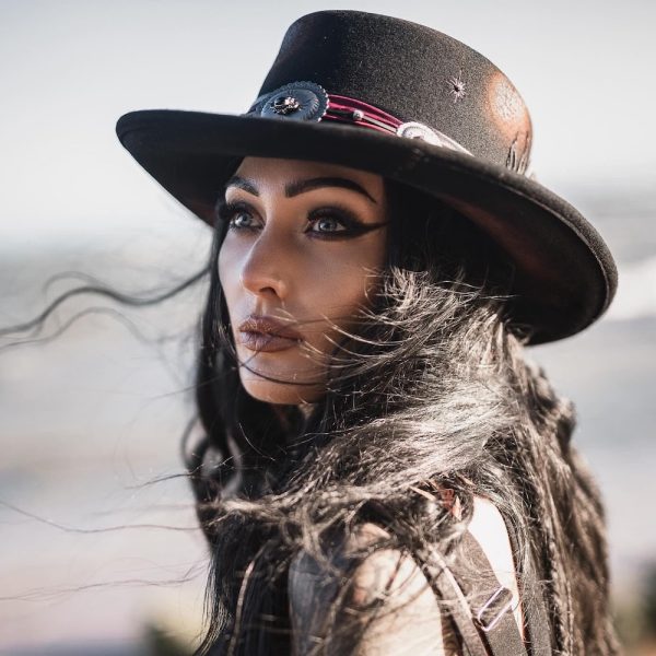 The Prophet Gambler – Wool Felt Fedora Hat Black Handmade Country Western Style Cowboy Hat Unisex For Men And Women Rock & Roll Hat