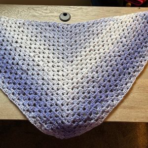 Handmade Crocheted Purple Ombré Shawl, Stylish Women’s Accessories, Handmade Accessory, Women’s Fashion, Shawl For All Seasons, Gift For Her