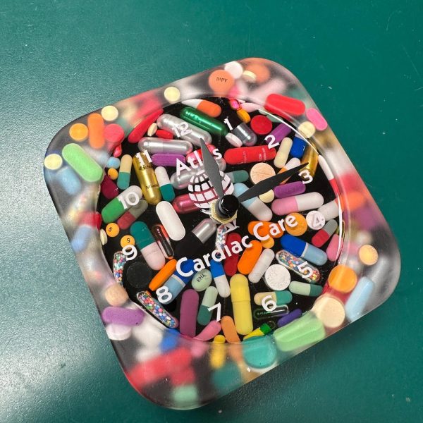 Clear Chill Pill Desk Clock – Custom
