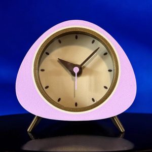 Lilac, Mid Century Modern Desk and Table Clock | Unique Decor for Home, Office, Bookshelf, Bedside, Gift
