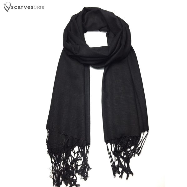 Raw Thai silk Scarf,Gift for her,Black scarf,woman’s scarf,Soft touch,unisex scarf,Silk,Spring scarf,Light Scarf,Foulard,elegant,man’s scarf