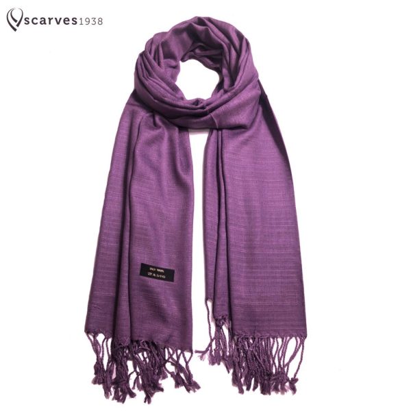 Purple Raw Thai silk Scarf Gift for her woman’s scarf spring scarf unisex Spring scarf Foulard elegant Handmade scarf scarves handwoven silk