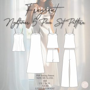 Pajamas Set Pattern | Pajama Set for Women | Nightwear Sewing Pattern |  Pyjama Pattern | Loungewear Pattern | PDF Digital Sewing Pattern